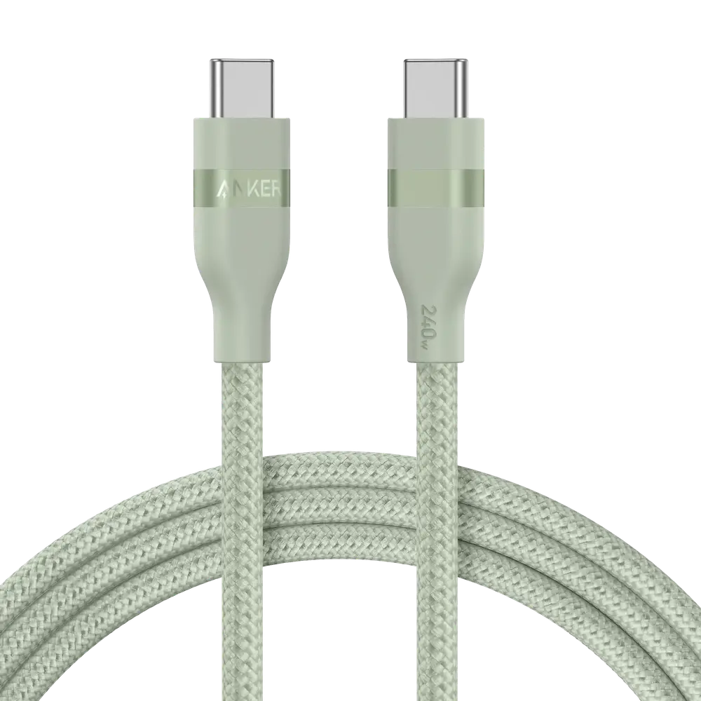 Câble Anker USB-C Tressé Écologique – Charge Rapide & Haute Compatibilité — Connecto.ma